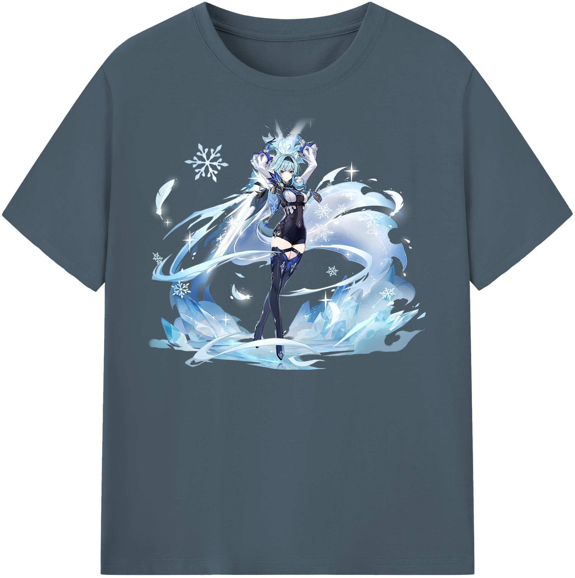 げんし神 优菈 ゆうら genshin Yūra 綿100％半袖Tシャツ（フロントプリント）